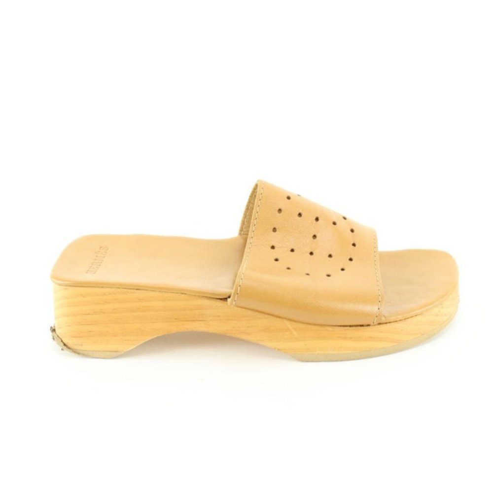 Hermès Women's Size 35 Evelyne Leather Clog Sandal Slides 51h628s